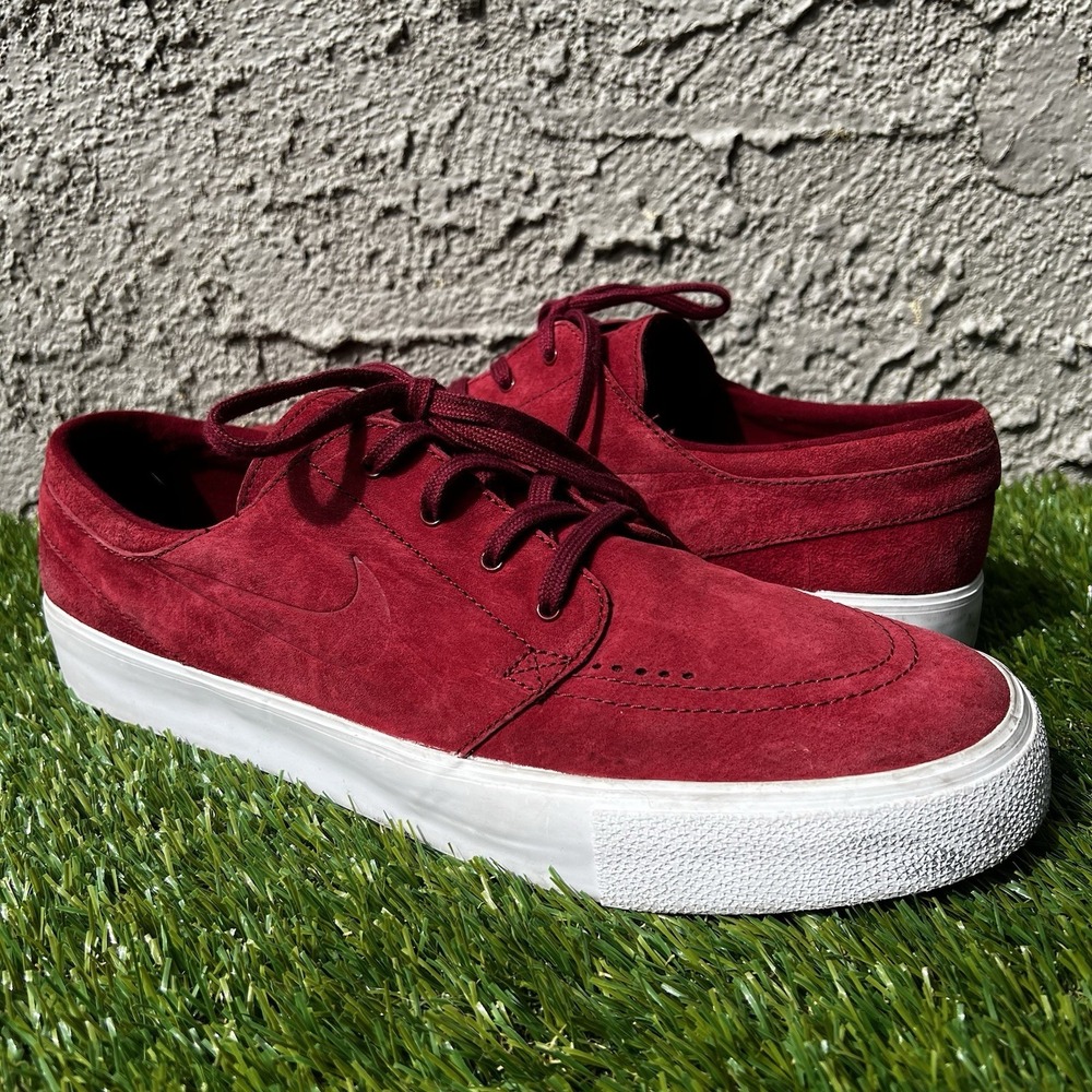 Nike Shoes Men Size 13 Zoom Janoski SB HT Premium Team Red/Burgundy Suede